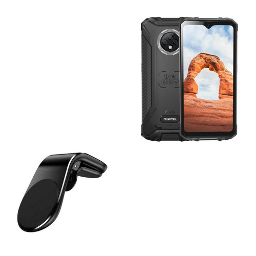 BoxWave Car Mount Compatible with Oukitel WP8 Pro - MagnetoMount Clip, Metal Car Air Vent Strong Magnet Mount for Oukitel WP8 Pro - Jet Black