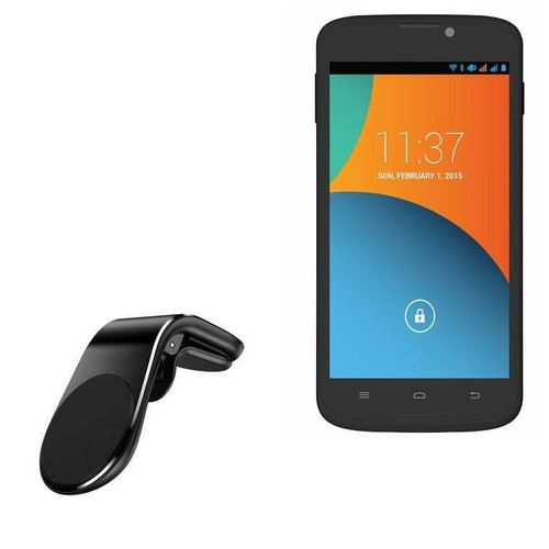 BoxWave Car Mount Compatible with Plum Check LTE - MagnetoMount Clip, Metal Car Air Vent Strong Magnet Mount for Plum Check LTE - Jet Black