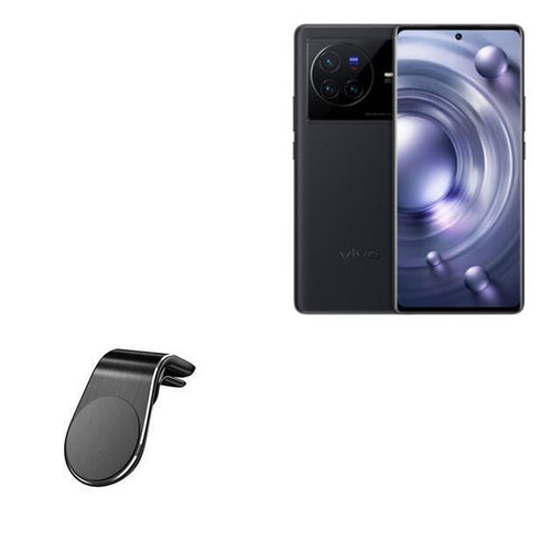 BoxWave Car Mount Compatible with vivo X80 Pro - MagnetoMount Clip, Metal Car Air Vent Strong Magnet Mount for vivo X80 Pro - Jet Black BoxWave Car Mount Compatible with vivo X80 Pro - MagnetoMount Clip, Metal Car Air Vent Strong Magnet Mount for vivo X80 Pro - Jet Black