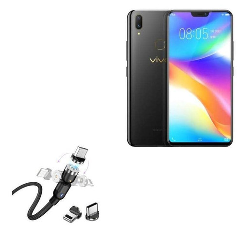 BoxWave Cable Compatible with vivo Y85 - MagnetoSnap AllCharge Cable, Magnet Charging Cable USB Type-C Micro USB for vivo Y85 - Jet Black BoxWave Cable Compatible with vivo Y85 - MagnetoSnap AllCharge Cable, Magnet Charging Cable USB Type-C Micro USB for vivo Y85 - Jet Black