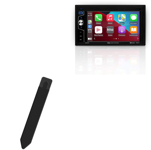 BoxWave Stylus Pouch Compatible with BOSS Audio BE62CP - Stylus PortaPouch, Stylus Holder Carrier Portable Self-Adhesive for BOSS Audio BE62CP - Jet Black