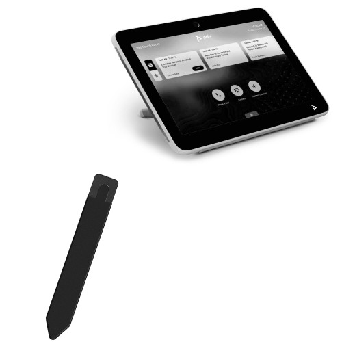 BoxWave Stylus Pouch Compatible with Poly TC10 - Stylus PortaPouch, Stylus Holder Carrier Portable Self-Adhesive - Jet Black