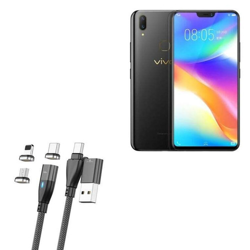 BoxWave Cable Compatible with vivo Y85 - MagnetoSnap PD AllCharge Cable (100W), Magnet PD 100W Charging Cable USB Type-C Micro USB for vivo Y85 - Jet Black BoxWave Cable Compatible with vivo Y85 - MagnetoSnap PD AllCharge Cable (100W), Magnet PD 100W Charging Cable USB Type-C Micro USB for vivo Y85 - Jet Black