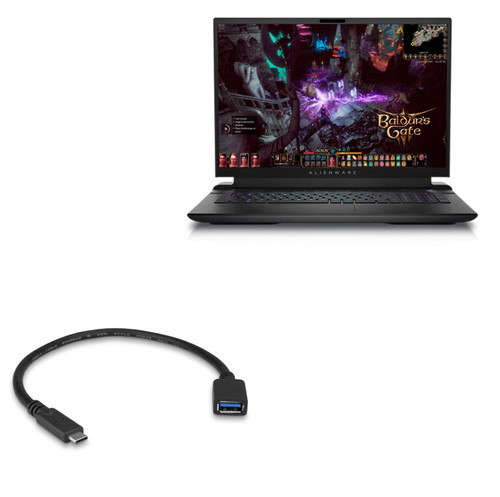 BoxWave Cable Compatible with Dell Alienware M18 - USB Expansion Adapter, Add USB Connected Hardware to Your Phone for Dell Alienware M18