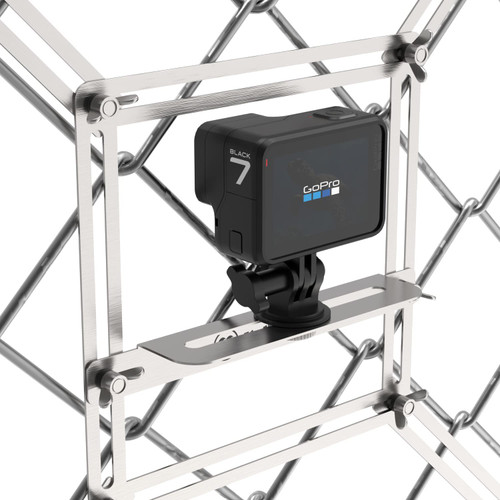 Action Camera Fence Mount Metal Camera Fence Mount for GoPro iPhone, Mevo Start, Phones, to a Chain Link Fence for Recording Baseball/Softball (Mini)