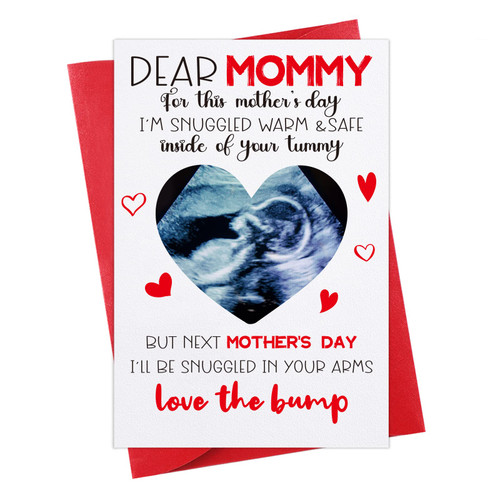 FLYAB Funny First Mothers Day Card for Mom Happy Mother's Day Card from the Bump with Photo Insert Happy 1st Mothers Day Card with Envelope Pregnancy Gift for New Mom Mother To Be Expecting Mom FLYAB Funny First Mothers Day Card for Mom Happy Mother's Day Card from the Bump with Photo Insert Happy 1st Mothers Day Card with Envelope Pregnancy Gift for New Mom Mother To Be Expecting Mom