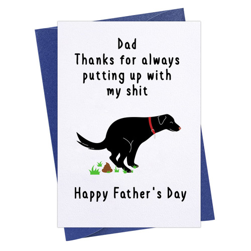 FaCraft Funny Fathers Day Card for Dog Dad Fathers Day Cards from Dog,Happy Fathers Day Card for Dog Dad,Best Dog Dad Greeting Card for Father from Daughter Son Wife Funny Dog Card with Envelope