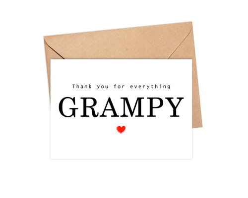 Yanashop88 Thank You For Everything Grampy Card - Thank You Card - Grampy Card - Father's Day Card - Card For Him - Greeting Card For Birthday- Anniversary - Note Card - Thank You For Everything Yanashop88 Thank You For Everything Grampy Card - Thank You Card - Grampy Card - Father's Day Card - Card For Him - Greeting Card For Birthday- Anniversary - Note Card - Thank You For Everything