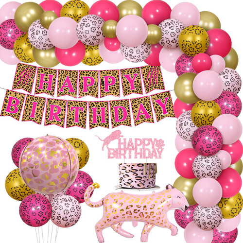 Balterever Leopard Birthday Party Decoration for Girls Pink Cheetah Birthday Decoration with Cheetah Happy Birthday Banner Cake Topper Cheetah Jungle Safari Theme Party Decor for Girl Bday Party Balterever Leopard Birthday Party Decoration for Girls Pink Cheetah Birthday Decoration with Cheetah Happy Birthday Banner Cake Topper Cheetah Jungle Safari Theme Party Decor for Girl Bday Party