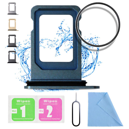 ASDAWN Replacement for iPhone 13 Pro Max SIM Card Slot Tray Holder Compatible with iPhone 13 Pro SIM Card Tray Slot Waterproof Rubber Ring and SIM pin(Single Sim Version)(Alpine Green)