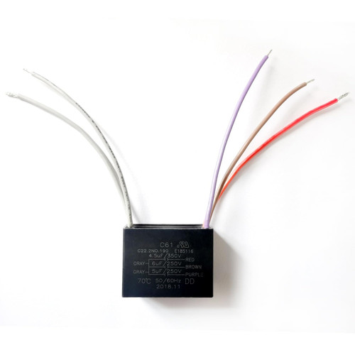 TQDLYKHS New 1 Pcs for CBB61 4.5uf + 6uf + 5uf 5-Wire 250V-350V AC Ceiling Fan Capacitor C61