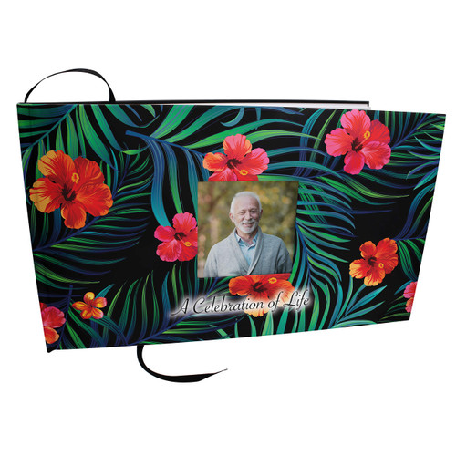 Tropical ,Photo Funeral Guest Book Celebration of Life, Guest Book for Funeral, Funeral Guest Books Celebration of Life, Funeral Guest Book for Memorial Service - Sign in Book for Funeral