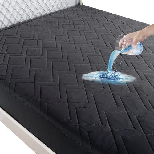 Berrker Waterproof Mattress Protector, 18 inches Deep Pocket, Breathable and Noiseless Mattress Topper, Machine Washable Bedding Mattress Pad, Soft Mattress Cover (Black, Queen) Berrker Waterproof Mattress Protector, 18 inches Deep Pocket, Breathable and Noiseless Mattress Topper, Machine Washable Bedding Mattress Pad, Soft Mattress Cover (Black, Queen)