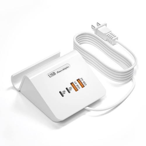 VHBW USB C Charging Station 45W, 4 Port Multiple USB Charging Station with 2 USB C & 2 USB A, 20W PD Fast Charger for Multiple Devices for iPhone 13/12/11, Samsung Galaxy, iPad, Pixel 4/3?UL Listed?