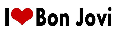 i Love Bon Jovi STICKERS Rock Band Tour Concert Album DECAL VINYL BUMPER CAR Jon