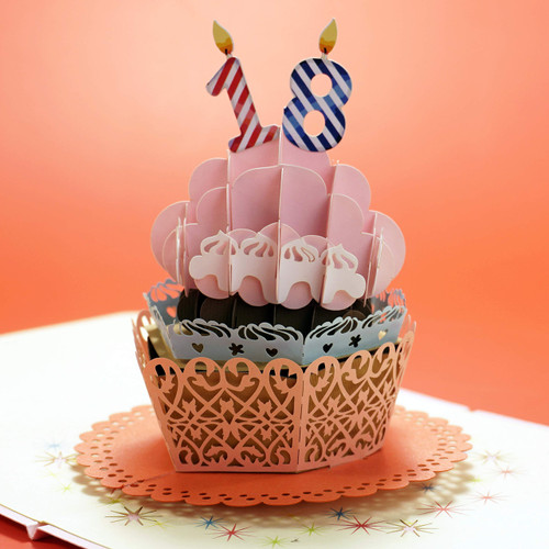 CUTPOPUP Birthday Cupcake Pop Up Card Birthday Card, Pop Up Birthday Card, 3d Greeting Cards Birthday,congratulations Pop Up Card