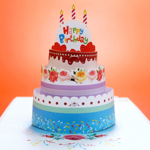 CUTPOPUP Birthday Cake Pop Up Card Birthday Card, Pop Up Birthday Card, 3d Greeting Cards Birthday,congratulations Pop Up Card