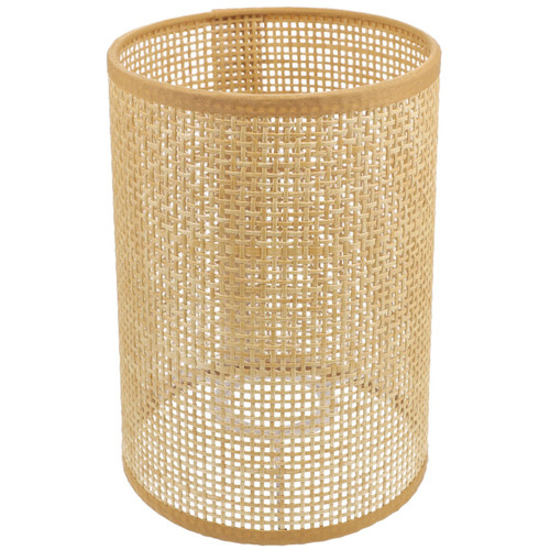 VOSAREA Rattan Woven Drum Lamp Shade Vintage E27 E14 Barrel Lampshade Clip On Cylinder Light Cover for Chandeliers Table Desk Lamps