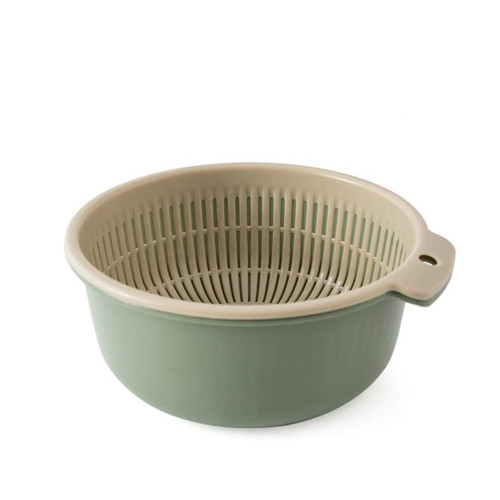 Hemoton 2 in 1 Colander Set with Bowl Strainer Double-layer Draining Basket Fruits and Vegetable Washing Basket Kitchen Drain Basin Food Strainer for Pasta Veggies and Fruits (Green) Hemoton 2 in 1 Colander Set with Bowl Strainer Double-layer Draining Basket Fruits and Vegetable Washing Basket Kitchen Drain Basin Food Strainer for Pasta Veggies and Fruits (Green)