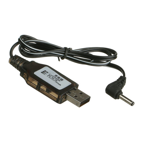 Heyiarbeit USB Charging Cable 3.5 mm DC Elbow for RC Car 7.2V 250mA Ni-MH Ni-CD Battery 1Pcs