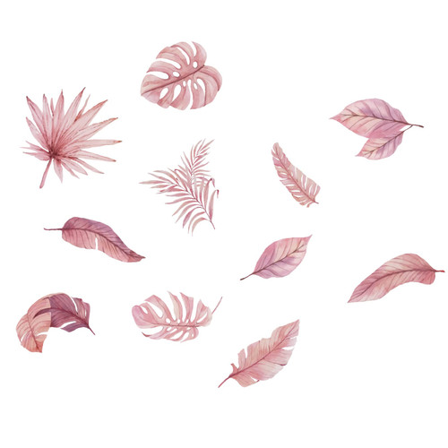 SUPERDANT 2 Sheets/Set Pink Tropical Plants Wall Decals t Palm Leaf Wall Decal Wall Stickers Decor Vinyl Wall Decor Stickers DIY Wall Art Decor for Bedroom Living Room Home Decoration SUPERDANT 2 Sheets/Set Pink Tropical Plants Wall Decals t Palm Leaf Wall Decal Wall Stickers Decor Vinyl Wall Decor Stickers DIY Wall Art Decor for Bedroom Living Room Home Decoration