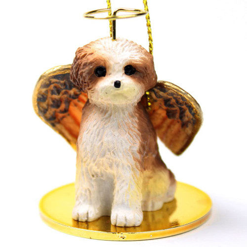 Shih Tzu Tan w/Sport Cut Pet Angel Ornament
