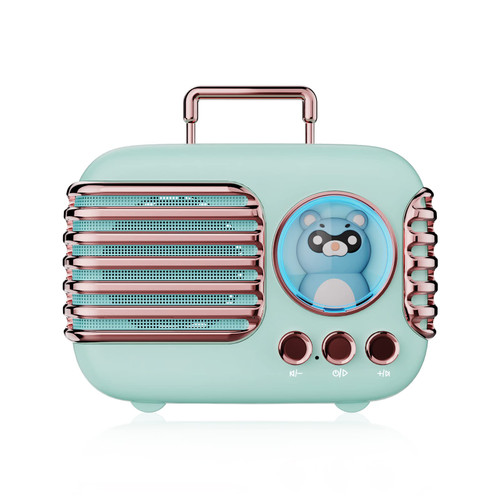 Bluetooth Speaker Cute,Portable Bluetooth Speaker Wireless Retro Speaker with Built-in Mic Cute Decor,TF,Vintage Mini Speaker for Kitchen Desk Bedrooms Accessories Party Outdoors for Android iOS