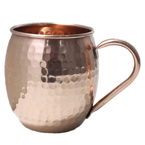 PARIJAT HANDICRAFT Handcrafted Moscow Mules Copper Mugs 100% Pure Copper Solid Moscow Mule Mug 24 Ounce Extra Large Size No Lining Hammered Finish with copper handle
