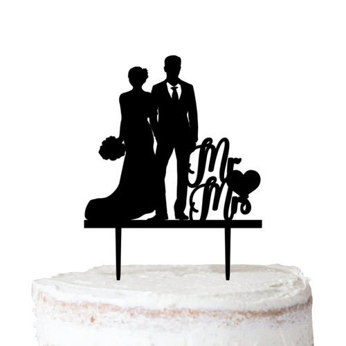 Acrylic Personalized Wedding Cake Toppers Bride And Groom Mr & Mrs Black Cake Topper Silhouette Cake Decoration Topper for Bridal Shower Engagement Anniversary style263 Acrylic Personalized Wedding Cake Toppers Bride And Groom Mr & Mrs Black Cake Topper Silhouette Cake Decoration Topper for Bridal Shower Engagement Anniversary style263