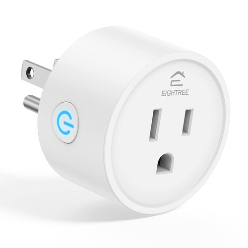 Smart Plug EIGHTREE, Alexa Smart Plugs That Work with Alexa and Google Home, Compatible with SmartThings, Smart Outlet with WiFi Remote Control and Timer Function, 2.4GHz Wi-Fi Only (1 Pack)