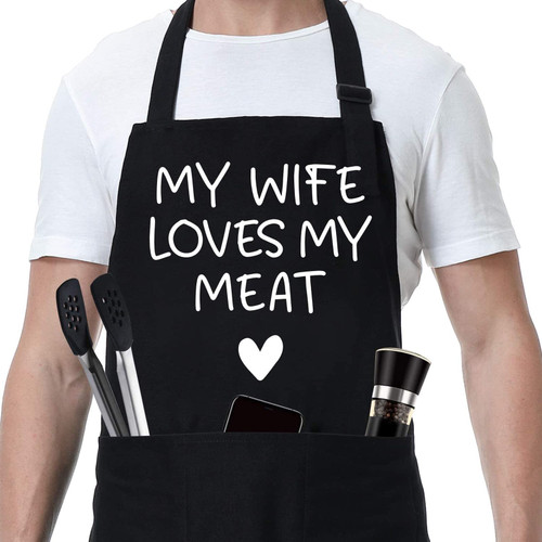 Fairy's Gift Funny Husband Apron - Mens Naughty Anniversary, Birthday Gifts for Husband - Naughty Gifts for Him, Husband Gifts from Wife, Manly Gifts for Men, Best Husband - Husband Anniversary Apron