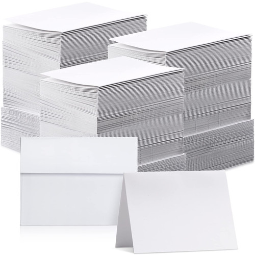 300 Sets Heavyweight 4.25 x 5.5 Inch Blank White Cards and A2 Envelopes Printable Postcards Folded Card Stock for DIY Greeting Card Wedding Business Invitations Bridal Shower Birthday Occasion