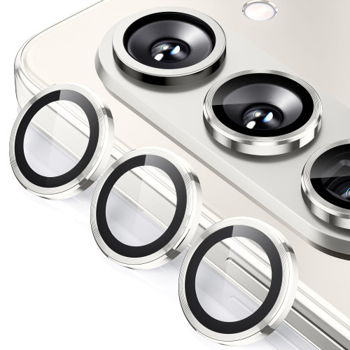 WSKEN for Z Fold 5 Camera Lens Protector Case Cover, Anti Scratch Ultra HD Tempered Metal Glass Camera Screen Protector Shockproof Film for Samsung Galaxy Z Fold 5 5G 2023 Accessories,Silver