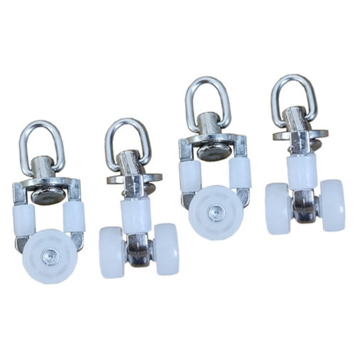Holibanna 40 Pcs Curtain Track Pulley Swivel Hooks Frame Hooks Carassosories Drapery Carrier Slides Ceiling Track for Curtains Pulley for Curtain Roller for Curtain Track Alloy to Rotate