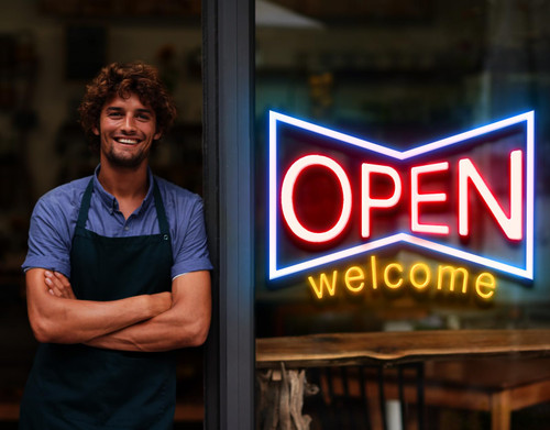 KUshopfast Open Neon Signs For Business, LED Neon Open Sign, USB Powered Open Sign For Window Business Storefront Bar Salon Hotel Cafes Restaurants Wall Decor Neon Light Sign(16INx10IN)