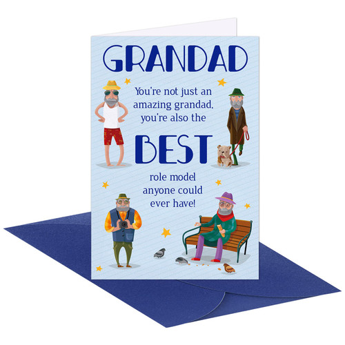 SICOHOME Father's Day for Grandpa 4"x 6" Funny Fathers Day Card for Grandad Grandpa Fathers Day Card Cute Birthday Card for Grandad Funny Father's Day Card for Grandpa