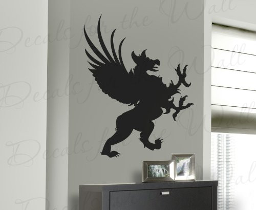 Griffin Wall Decal - Fantasy - Vinyl Sticker Art Large Decoration Sign Graphic Decor Mural Griffin Wall Decal - Fantasy - Vinyl Sticker Art Large Decoration Sign Graphic Decor Mural
