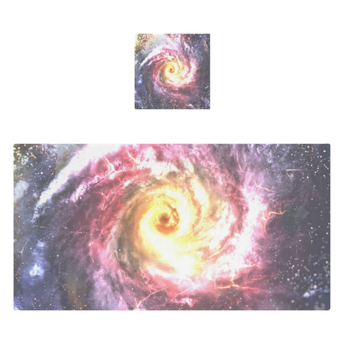 Spiral Galaxy Bath Towel Set Cotton Bath Towels for Bathroom Bathroom Towel Set 1 Bath Towel 1 Washcloth Soft Absorbent Beach Towels for Spa Shower