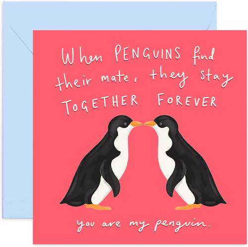 Old English Co. You Are My Penguin Card - Funny Cute Anniversary and Valentines Greeting Card for Men and Women | Girlfriend, Wife, Boyfriend, Husband, Partner | Blank Inside & Envelope Included Old English Co. You Are My Penguin Card - Funny Cute Anniversary and Valentines Greeting Card for Men and Women | Girlfriend, Wife, Boyfriend, Husband, Partner | Blank Inside & Envelope Included