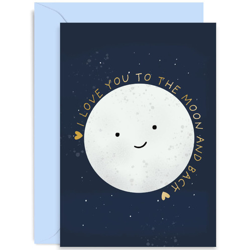 Old English Co. Cute Wedding Anniversary Card for Husband or Wife - Love You To The Moon and Back - Fun Anniversary Card for Girlfriend Boyfriend Fiance Partner | Blank Inside with Envelope Old English Co. Cute Wedding Anniversary Card for Husband or Wife - Love You To The Moon and Back - Fun Anniversary Card for Girlfriend Boyfriend Fiance Partner | Blank Inside with Envelope