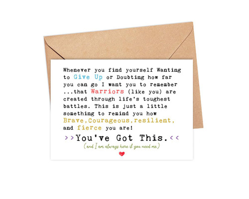 RedNuur Warrior Card - Encouragement Cards - You Got This Card - Positive Cards - Thinking Of You Card - Support Card - Cancer Card - Warrior Gift RedNuur Warrior Card - Encouragement Cards - You Got This Card - Positive Cards - Thinking Of You Card - Support Card - Cancer Card - Warrior Gift