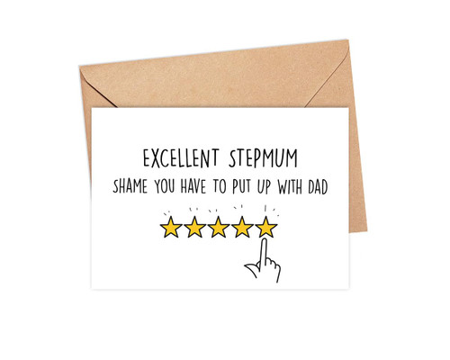 RedNuur Stepmum Mother's Day Card - Stepmum Gift - Mother's Day Card - Wife Birthday Card - Mother's Day Card - Funny Step Mum Card - Stepmum Card RedNuur Stepmum Mother's Day Card - Stepmum Gift - Mother's Day Card - Wife Birthday Card - Mother's Day Card - Funny Step Mum Card - Stepmum Card