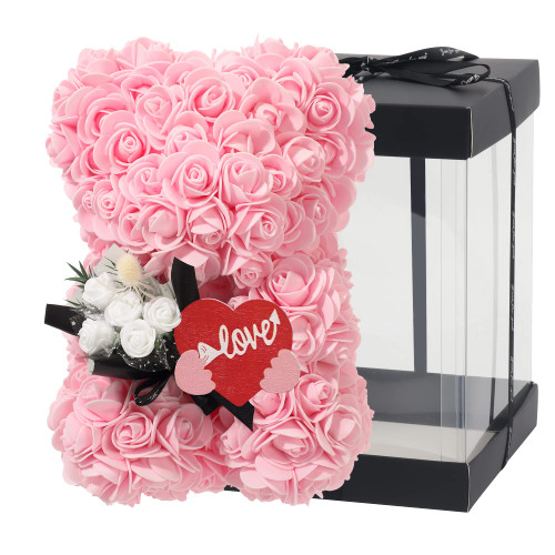 YWBG Rose Teddy Bear Gifts, Mothers Day Rose Bear Gifts for Women,Romantic Valentines Day Gifts for Wife Her,Handmade Artificial Teddy Bear Unique Birthday Gifts for Mom with Love Card (Light Pink) YWBG Rose Teddy Bear Gifts, Mothers Day Rose Bear Gifts for Women,Romantic Valentines Day Gifts for Wife Her,Handmade Artificial Teddy Bear Unique Birthday Gifts for Mom with Love Card (Light Pink)