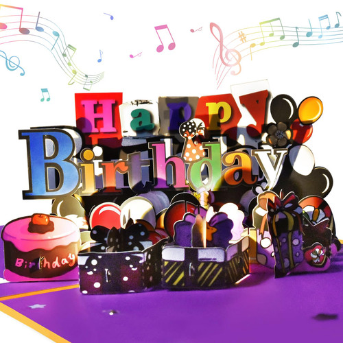 GREETING ART 3D Musical Birthday Card,Pop Up Birthday Card with Lights and Music,Happy Birthday Card for Wife or Husband,Pop Up Birthday Greeting Cards GREETING ART 3D Musical Birthday Card,Pop Up Birthday Card with Lights and Music,Happy Birthday Card for Wife or Husband,Pop Up Birthday Greeting Cards