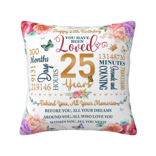 25th Birthday Gifts for Women, 25th Birthday Gifts Pillowcover 18"x18", 25th Birthday Gifts for Her, 25 Year Old Birthday Gifts for Women, 25th Birthday Decorations for Women, 25th Birthday Gift Ideas 25th Birthday Gifts for Women, 25th Birthday Gifts Pillowcover 18"x18", 25th Birthday Gifts for Her, 25 Year Old Birthday Gifts for Women, 25th Birthday Decorations for Women, 25th Birthday Gift Ideas