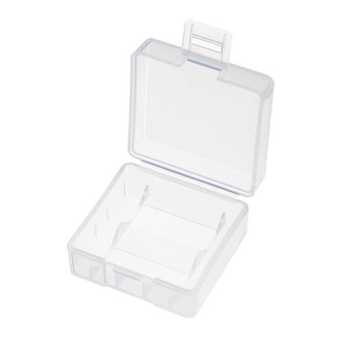 Jutagoss 18350 Battery Storage Organizer Box 2 Capacity Battery Storage Case Holder Organizer for 18350 Battery Transparent