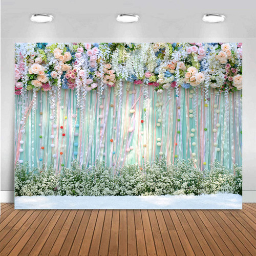 Mestiker 7x5ft Wedding Backdrop Proposal Flowers Ribbon Wedding Flowers Ceremony Banner Bridal Shower Cradle Ceremony Photography Background Cake Table Decoration Photo Studio Booth Props Vinyl Mestiker 7x5ft Wedding Backdrop Proposal Flowers Ribbon Wedding Flowers Ceremony Banner Bridal Shower Cradle Ceremony Photography Background Cake Table Decoration Photo Studio Booth Props Vinyl