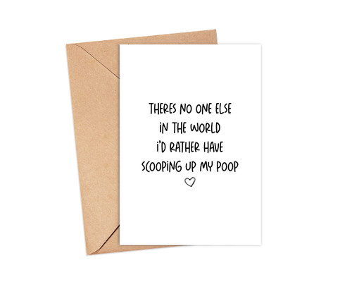 Funny Fathers Day Card From Dog From Cat - Funny Fathers Day Gift From Dog From Cat - Dog Dad Card - Cat Dad Card - From Furbaby - Scooping