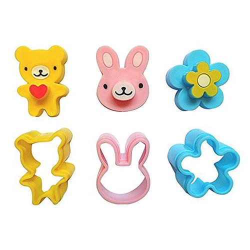 3PCS Cake Molds Sandwich Bread Mold Sandwich Cutter Cartoon Silicone DIY Cookie Toast Maker Tool