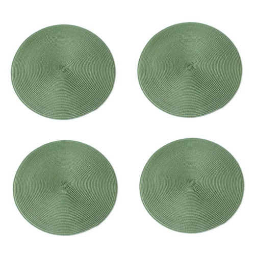 Calntshui Table Place Mats Set of 4 Coasters,Round Braided Woven Placemats Woven Placemats,38cm Table Mats, Non Slip Washable Place Mat placemats and Coasters Calntshui Table Place Mats Set of 4 Coasters,Round Braided Woven Placemats Woven Placemats,38cm Table Mats, Non Slip Washable Place Mat placemats and Coasters